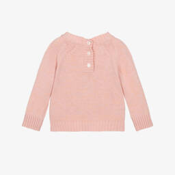 Patachou-Джемпер из шерсти и кашемира розовый для малышек | Childrensalon