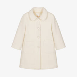 Patachou-Girls Ivory Classic Coat | Childrensalon