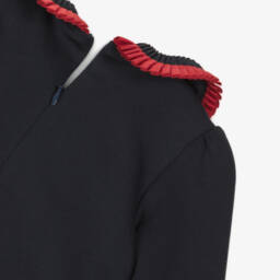 Patachou-فستان قطن جيرسي لون كحلي للبنات | Childrensalon