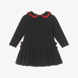 Patachou-فستان قطن جيرسي لون كحلي للبنات | Childrensalon