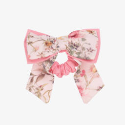 Patachou-Girls Pink Satin Floral Trouser Set | Childrensalon