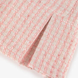 Patachou-Girls Pink & Ivory Tweed Dress | Childrensalon