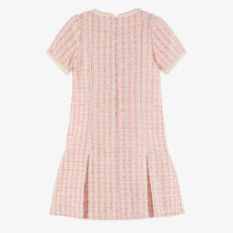 Patachou-Girls Pink & Ivory Tweed Dress | Childrensalon