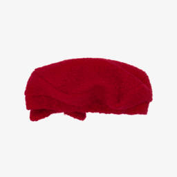 Patachou-Girls Red Bouclé Beret | Childrensalon