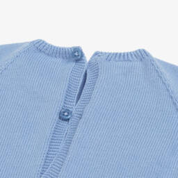 PAZ Rodríguez-Baby Boys Blue Cotton Knit Shorts Set | Childrensalon