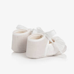 PAZ Rodríguez-حذاء بكشكش لمرحلة قبل المشي لون بيج للمولودات | Childrensalon