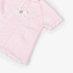 PAZ Rodríguez-Baby Girls Pink Cotton Knit Shorts Set | Childrensalon