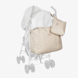 PAZ Rodríguez-Beige Faux Leather Suitcase with Toiletry Bag & Mat (45cm) | Childrensalon