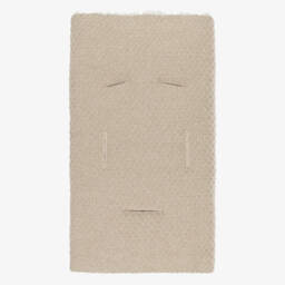 PAZ Rodríguez-Beige Knitted Nest with Patterned Lining (68cm) | Childrensalon