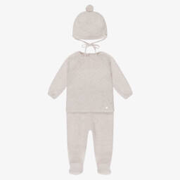 PAZ Rodríguez-طقم بيبي غرو مزيج صوف وكشمير لون بيج | Childrensalon