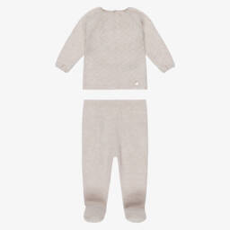 PAZ Rodríguez-طقم بيبي غرو مزيج صوف وكشمير لون بيج | Childrensalon