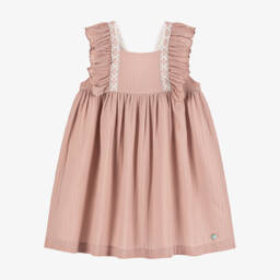 PAZ Rodríguez-Girls Pink Cotton Ruffle Dress | Childrensalon