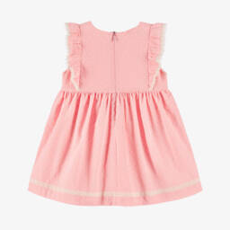 PAZ Rodríguez-Girls Pink Plumetis Cotton Dress | Childrensalon