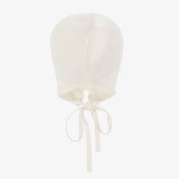 PAZ Rodríguez-Ivory Knitted Wool Bonnet | Childrensalon