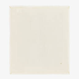 PAZ Rodríguez-Ivory Wool Baby Shawl with Lace Trim (100cm) | Childrensalon