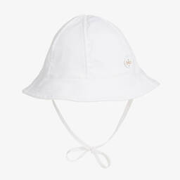 PAZ Rodríguez-White Cotton Twill Hat | Childrensalon
