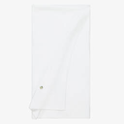 PAZ Rodríguez-بطانية قطن عضوي محبوك لون أبيض للأطفال (98 سم) | Childrensalon