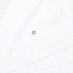 PAZ Rodríguez-بطانية قطن عضوي محبوك لون أبيض للأطفال (98 سم) | Childrensalon