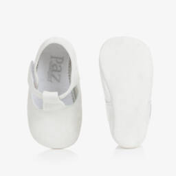 PAZ Rodríguez-حذاء جلد شامواه لون أبيض لمرحلة قبل المشي | Childrensalon