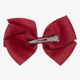 Peach Ribbons-Красная заколка-бантик (12см) | Childrensalon