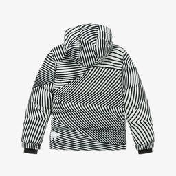 Perfect Moment-جاكيت تزلج مبطن بالريش لون أبيض وأسود | Childrensalon