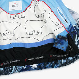 Perfect Moment-جاكيت تزلج بطبعة جبال لون أزرق | Childrensalon
