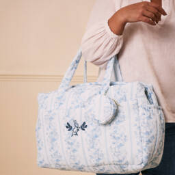 Peter Rabbit™ by Childrensalon-شنطة تغيير الحفاضات قطن وكتان لون أزرق فاتح (42 سم) | Childrensalon