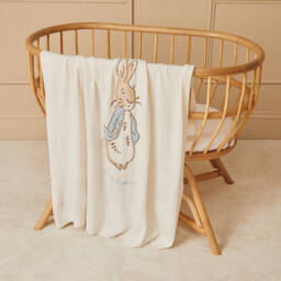 Peter Rabbit™ by Childrensalon-Ivory Merino Wool Blanket with Cashmere (102cm) | Childrensalon