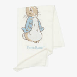 Peter Rabbit™ by Childrensalon-Ivory Merino Wool Blanket with Cashmere (102cm) | Childrensalon
