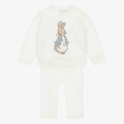 Peter Rabbit™ by Childrensalon-Ivory Merino Wool Knit Trouser Set with Cashmere | Childrensalon