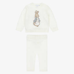 Peter Rabbit™ by Childrensalon-Ivory Merino Wool Knit Trouser Set with Cashmere | Childrensalon