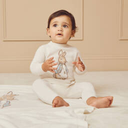Peter Rabbit™ by Childrensalon-Ivory Merino Wool Knit Trouser Set with Cashmere | Childrensalon