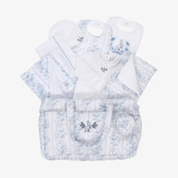 Peter Rabbit™ by Childrensalon-White & Blue Babygrow & Changing Bag Gift Set | Childrensalon