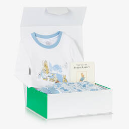 Peter Rabbit™ by Childrensalon-White & Blue Peter Rabbit Pyjamas Hamper | Childrensalon