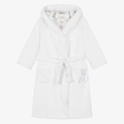 Peter Rabbit™ by Childrensalon-طقم روب وبيجاما فليس وقطن جيرسي لون أبيض | Childrensalon