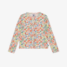 Girls Multicolour Floral Cotton Cardigan