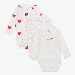 Petit Bateau-Girls Organic Cotton Bodyvests (3 Pack) | Childrensalon