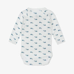 Petit Bateau-أفارول قطن جيرسي لون عاجي وأزرق (عدد 5) | Childrensalon