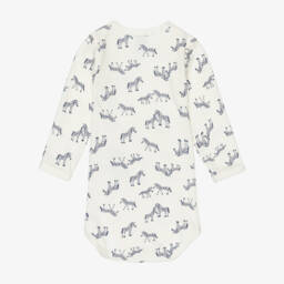 Petit Bateau-بودي سوت قطن لون عاجي وأخضر للأطفال الرضع (عدد 5) | Childrensalon