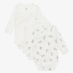 White Cotton Bodyvests (3 Pack)