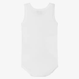 Petit Bateau-White Cotton Sleeveless Bodyvests (2 Pack) | Childrensalon