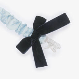 Phi Clothing-Baby Girls Blue Toile de Jouy Dummy Clip | Childrensalon