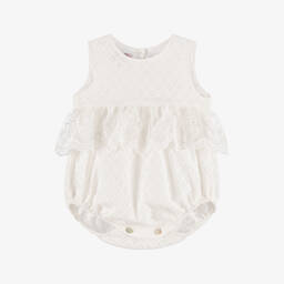 Phi Clothing-Baby Girls Ivory Broderie Anglaise Shortie | Childrensalon