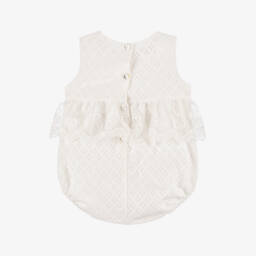 Phi Clothing-Baby Girls Ivory Broderie Anglaise Shortie | Childrensalon