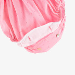 Phi Clothing-Baby Girls Pink Plumeti Shortie Set | Childrensalon