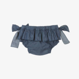 Phi Clothing-Girls Blue Denim Bloomer Shorts | Childrensalon
