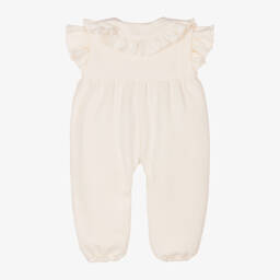 Phi Clothing-جمبسوت بفيونكة فيسكوز محبوك لون عاجي | Childrensalon