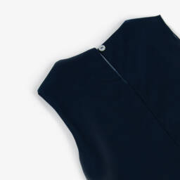 Phi Clothing-Girls Navy Blue Skirt Set with Ribbon Bows | Childrensalon