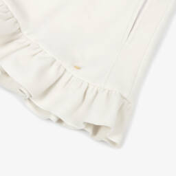 Piccola Speranza-Girls Ivory Cape with Faux Fur Collar | Childrensalon