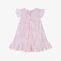 Piccola Speranza-Girls Pink & White Floral Dress | Childrensalon